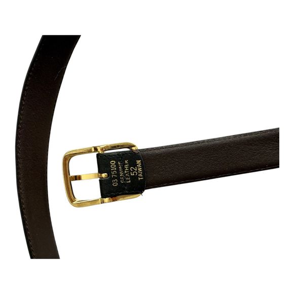 Men's Genuine Leather Belt Brown Made in Taiwan 52" - Picture 3 of 5